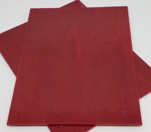 [T044-1520] Plaque de Verre 15 x 20 cm, Rouge Corail
