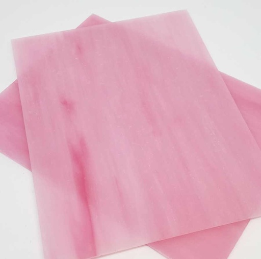 [T080-1520] Plaque de Verre 15 x 20 cm, Rose