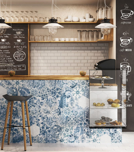 [21357] Grès Emaillé Hexatile CEMENT, 17.5 x 20 cm, Vendu au m², 1 Bte = 0.71 m²