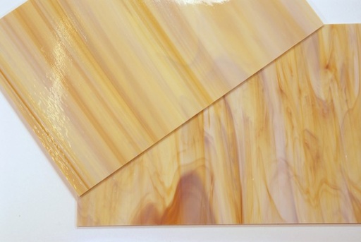 Plaque de Verre 20 x 30 cm - Ambre Foncé Blanc n°14